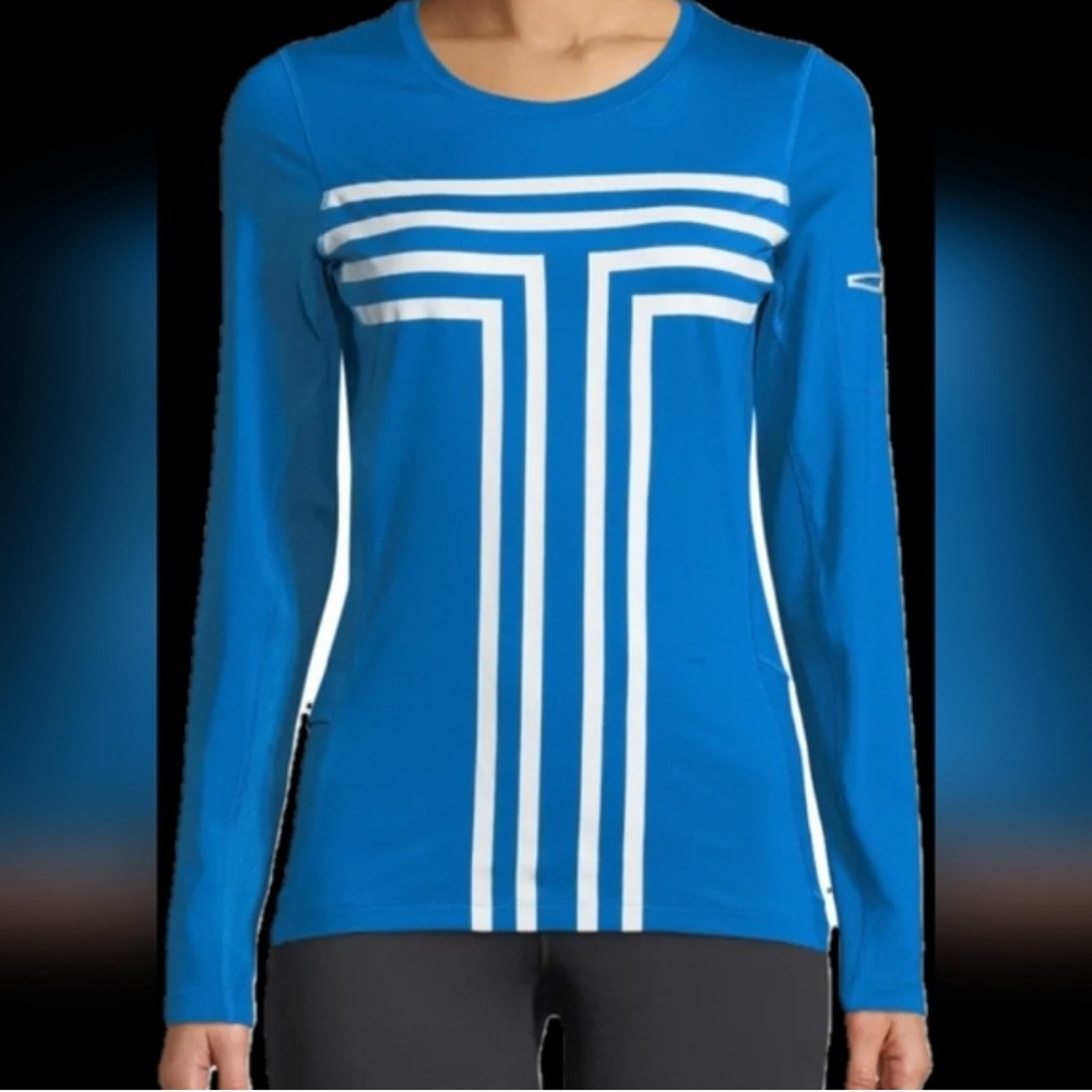 Tory Burch Sport Performance cooling preference graphic T long sleeve top